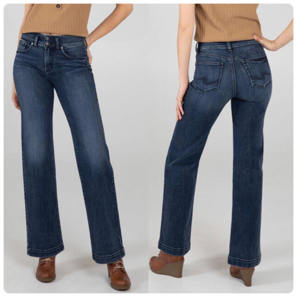 Avery High Rise Silver Trouser Leg Jean-Flare-Silver Jeans-Gallop 'n Glitz- Women's Western Wear Boutique, Located in Grants Pass, Oregon