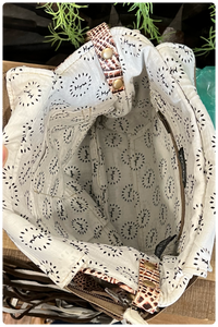 Myra Smokey West Leather & Hair on Bag-Handbags & Accessories-Myra-Gallop 'n Glitz- Women's Western Wear Boutique, Located in Grants Pass, Oregon