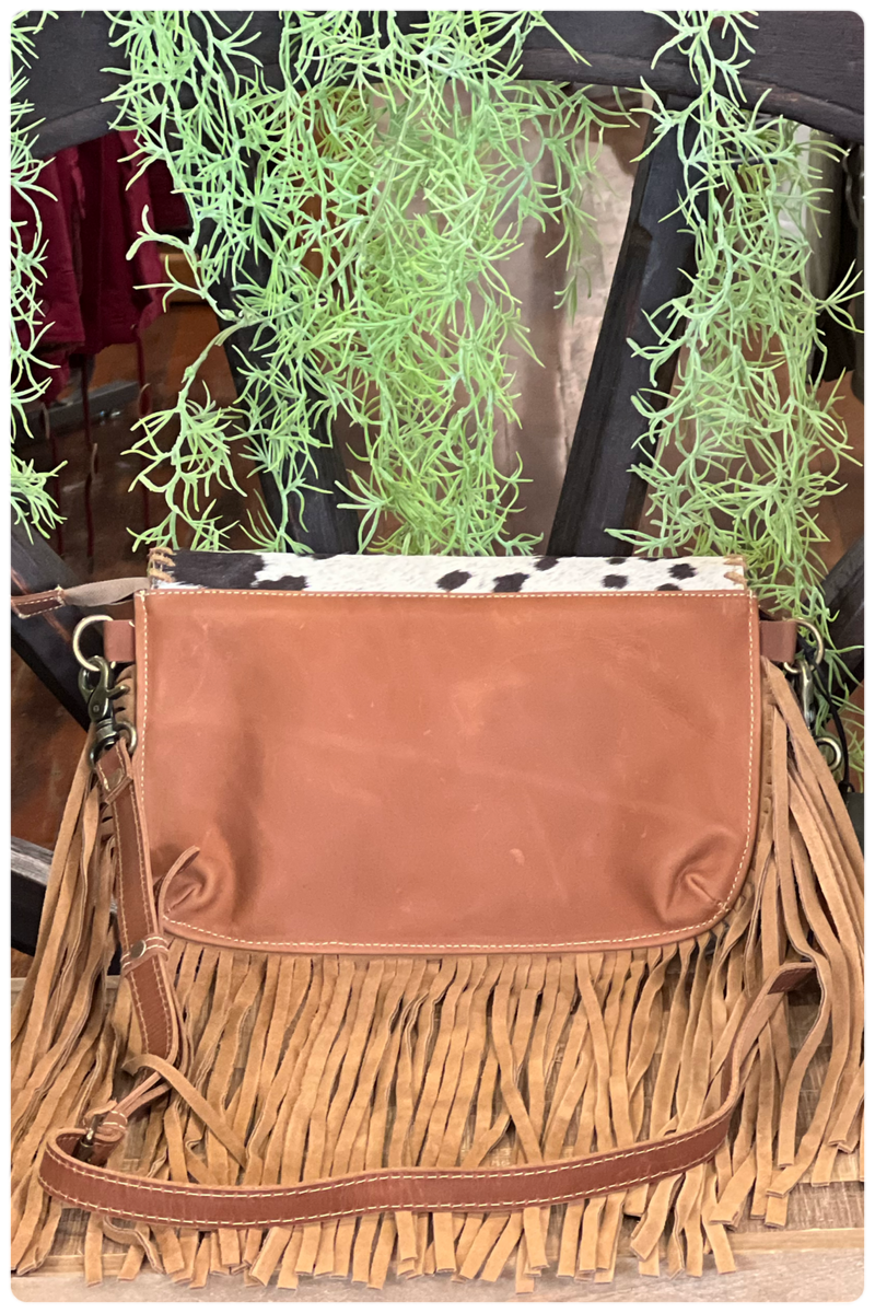 Myra Mimikyu Leather & Hairon Bag-Handbags & Accessories-Myra-Gallop 'n Glitz- Women's Western Wear Boutique, Located in Grants Pass, Oregon