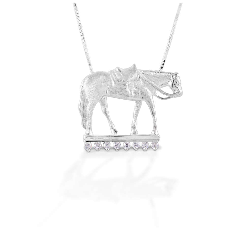 Kelly Herd Large Western Pleasure Horse Sterling Necklace-Jewelry-Kelly Herd-Gallop 'n Glitz- Women's Western Wear Boutique, Located in Grants Pass, Oregon