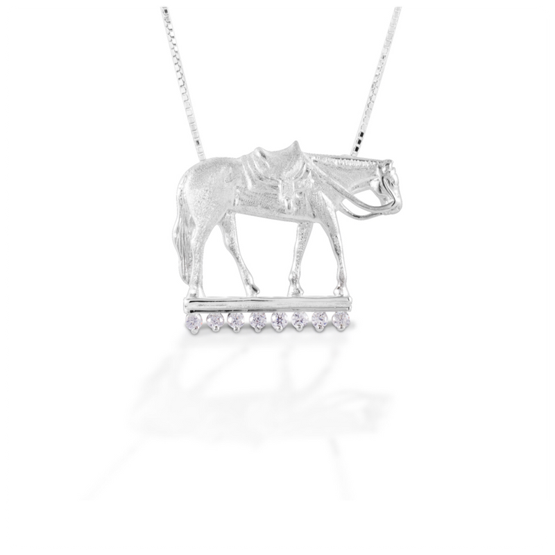 Kelly Herd Large Western Pleasure Horse Sterling Necklace-Jewelry-Kelly Herd-Gallop 'n Glitz- Women's Western Wear Boutique, Located in Grants Pass, Oregon
