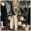 Drawstring Elastic Waste Taupe Pant-Casual-Staccato-Gallop 'n Glitz- Women's Western Wear Boutique, Located in Grants Pass, Oregon