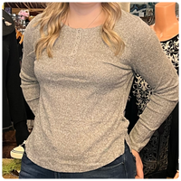 Cozy Brushed Hatchi Henley-top-Angie-Gallop 'n Glitz- Women's Western Wear Boutique, Located in Grants Pass, Oregon