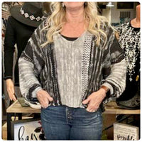 Beachy Crop Pullover Sweater-top-Angie-Gallop 'n Glitz- Women's Western Wear Boutique, Located in Grants Pass, Oregon