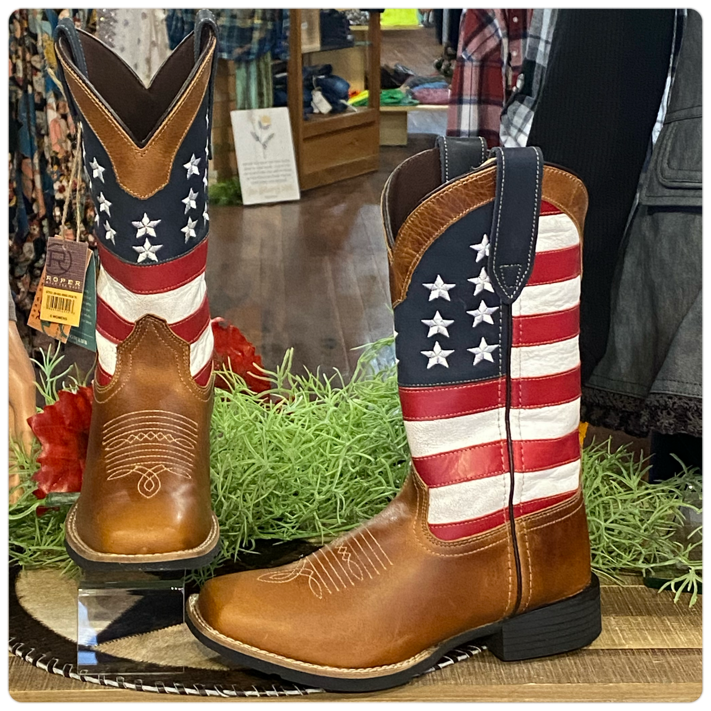 Women's Patriotic Cowboy Boot by Roper-Women's Boot-Roper/Stetson-Gallop 'n Glitz- Women's Western Wear Boutique, Located in Grants Pass, Oregon