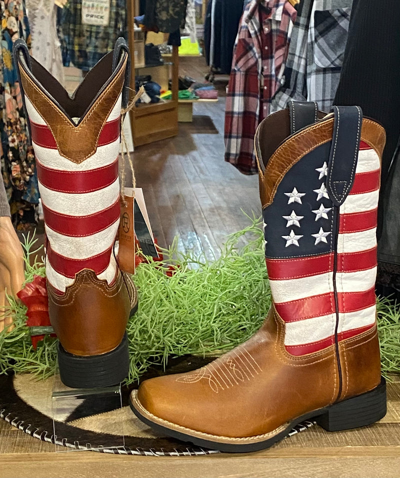 Women's Patriotic Cowboy Boot by Roper-Ladies Boot-Roper/Stetson-Gallop 'n Glitz- Women's Western Wear Boutique, Located in Grants Pass, Oregon