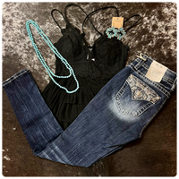 Miss Me Stitched Paisley Skinny Jeans-Skinny-Miss Me-Gallop 'n Glitz- Women's Western Wear Boutique, Located in Grants Pass, Oregon